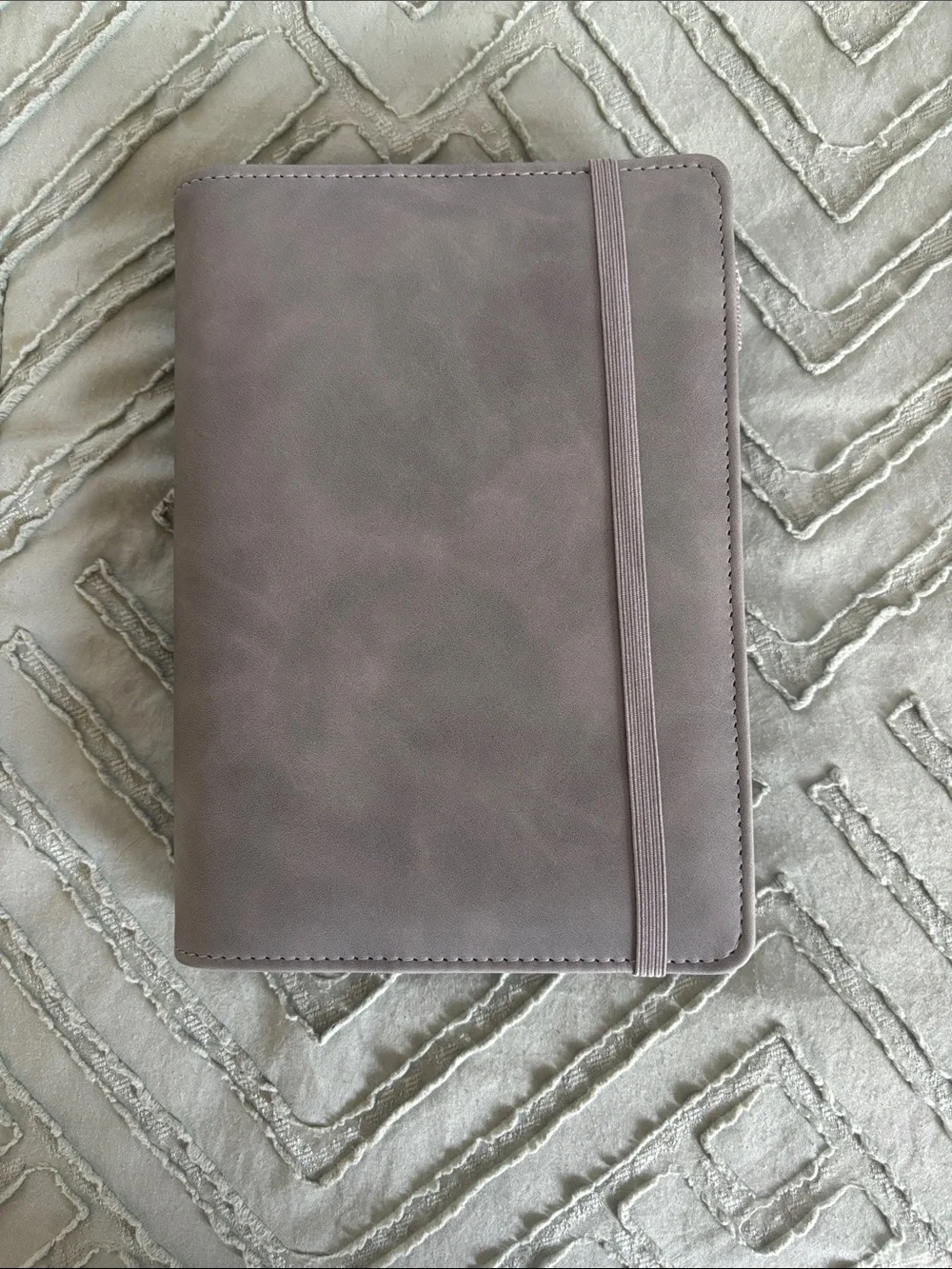 Grey budget binder with zipper pockets and budget tracker sheets